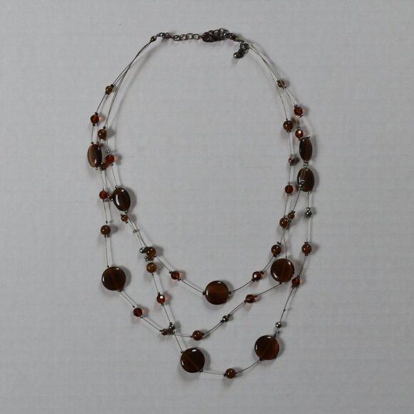 Floating Beaded  Necklace - Picture 2 of 5